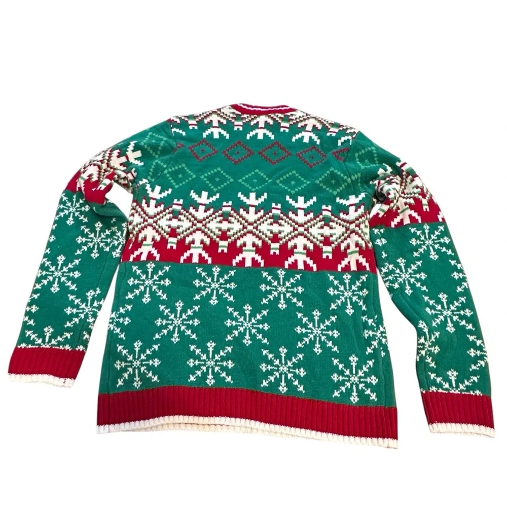 Blizzard‎ Bay Merry Fitmas Ugly Christmas Sweater Santa Lifting men’s size Small